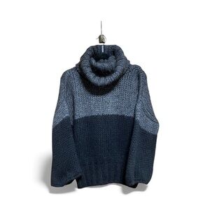 BENETTON (UNITED COLORS) VTG WOOL BLEND SWEATER - SZ XS - GRAY/BLACK-SEE SIZE